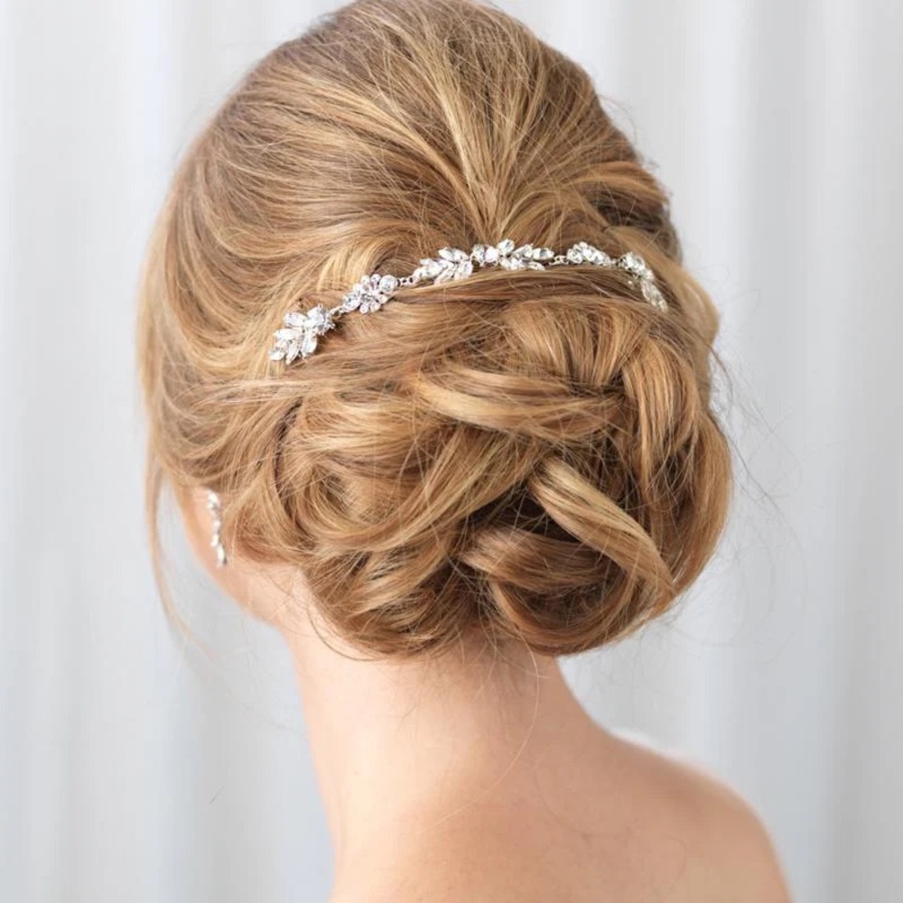 Dareth Colburn rhinestone hair piece for weddings - silver NWT